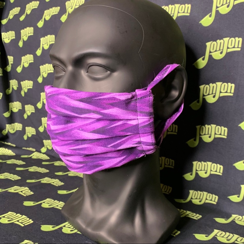 Purple Wave Pattern Handmade Face Mask